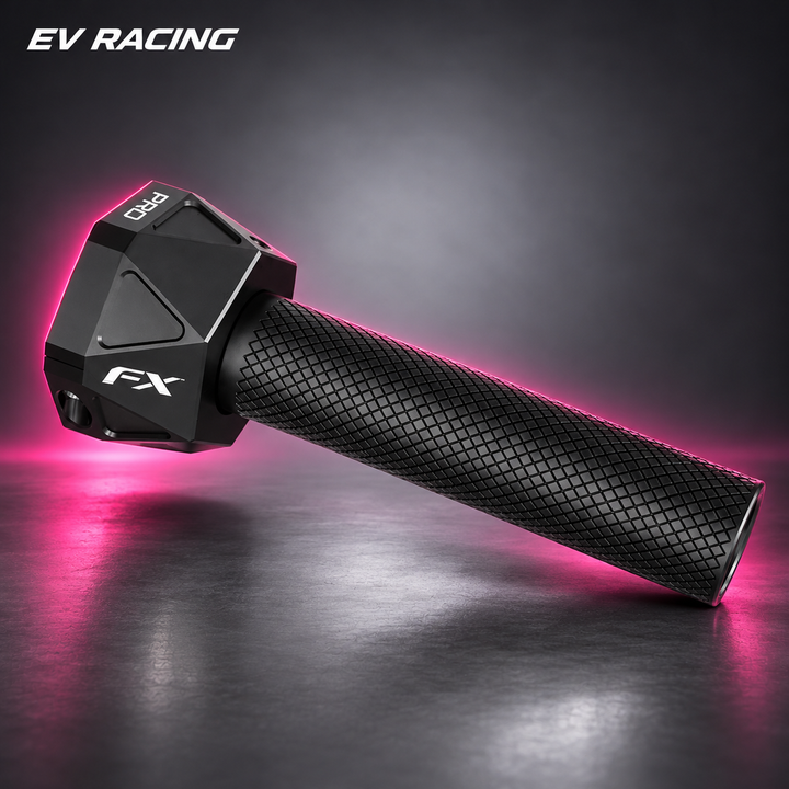 FX Pro Twist Throttle on a gray studio background with pink accents
