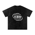 Snow Washed Oversized Cotton T-Shirt
