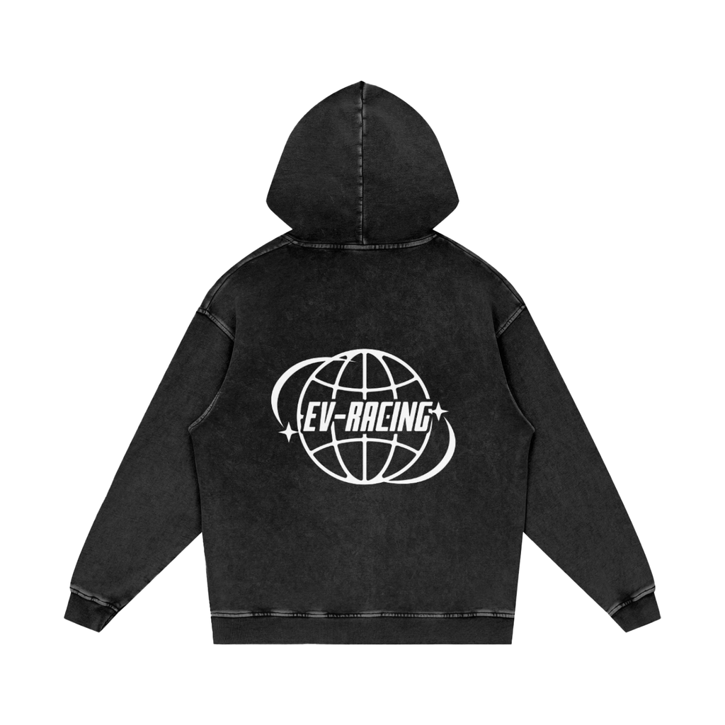 Snow Washed Loose Cotton Hoodie