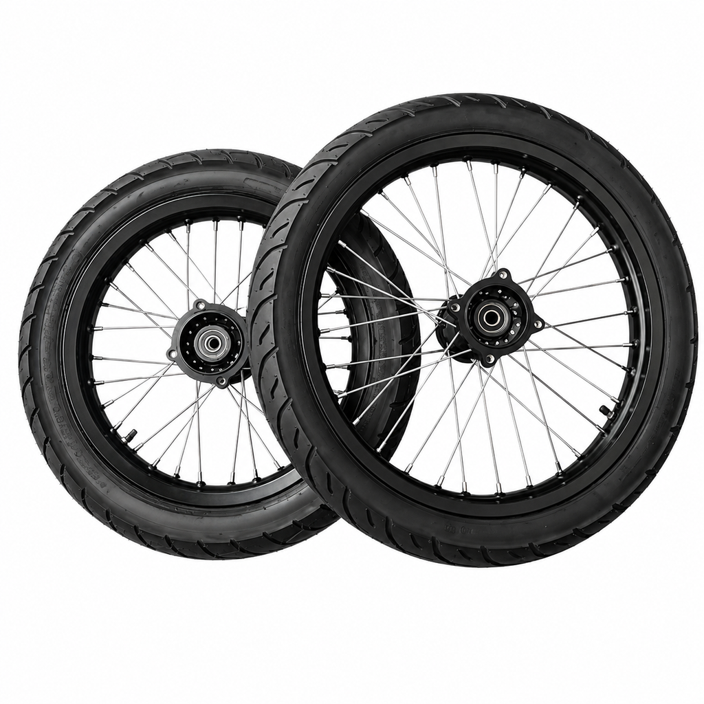 LONG WHEELS for yozma IN10 AND IN10 PRO 14"/17" E-Moto Supermoto Wheel Set – Front & Rear