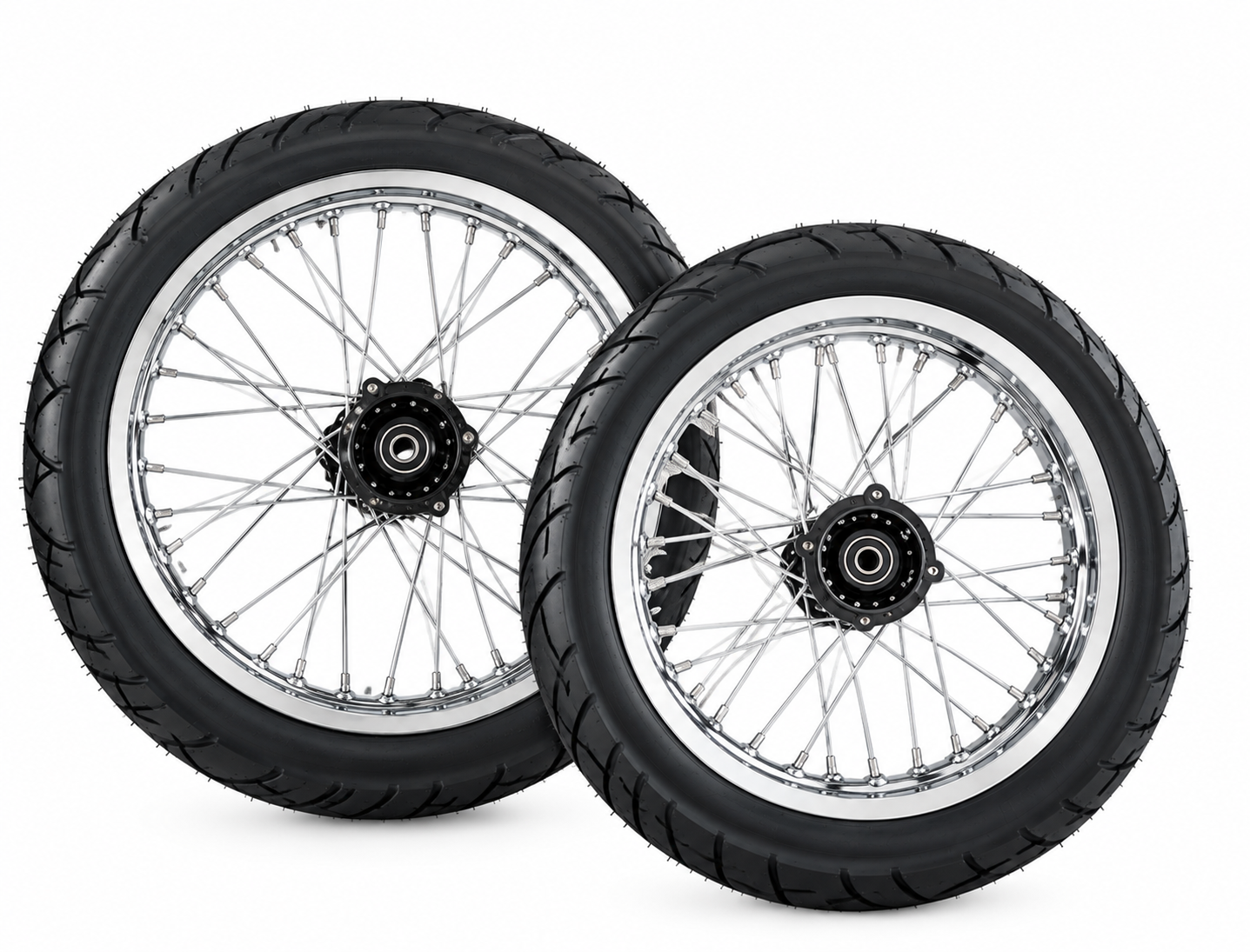 Chrome 17/14 Supermoto Wheelset – Yozma