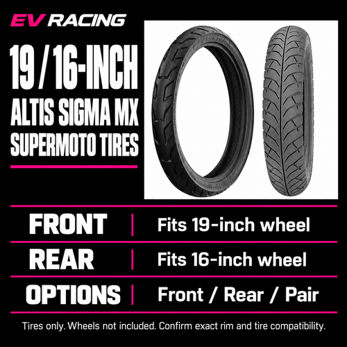 Altis Sigma MX Supermoto Tires — 19-Inch Front / 16-Inch Rear — size and product options