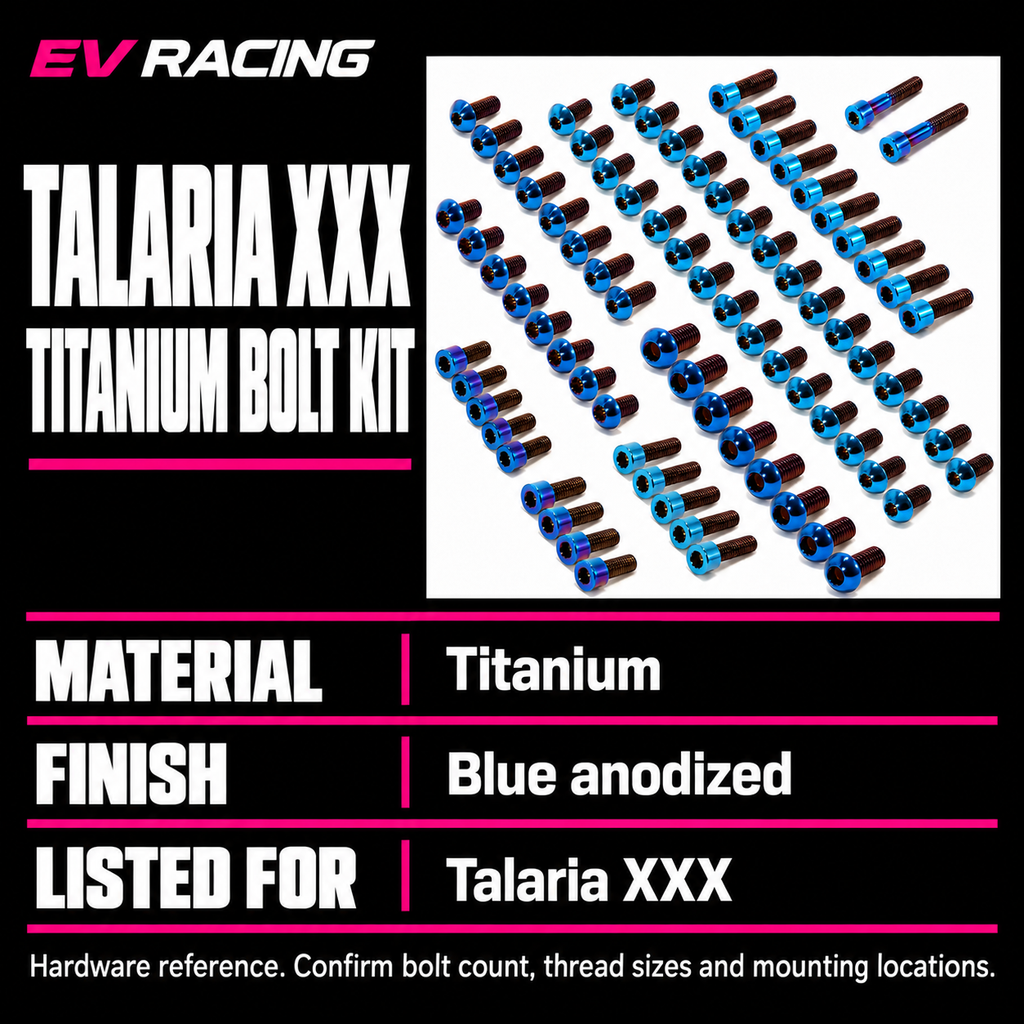 Talaria XXX Titanium Bolt Kit — Blue — product details, options and fitment information