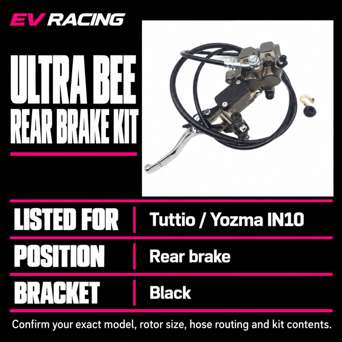 Ultra Bee Rear Brake Kit for Tuttio / Yozma IN10 — product details, options and fitment information